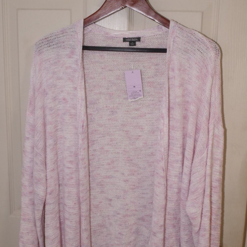 wild fable pink and white cardigan